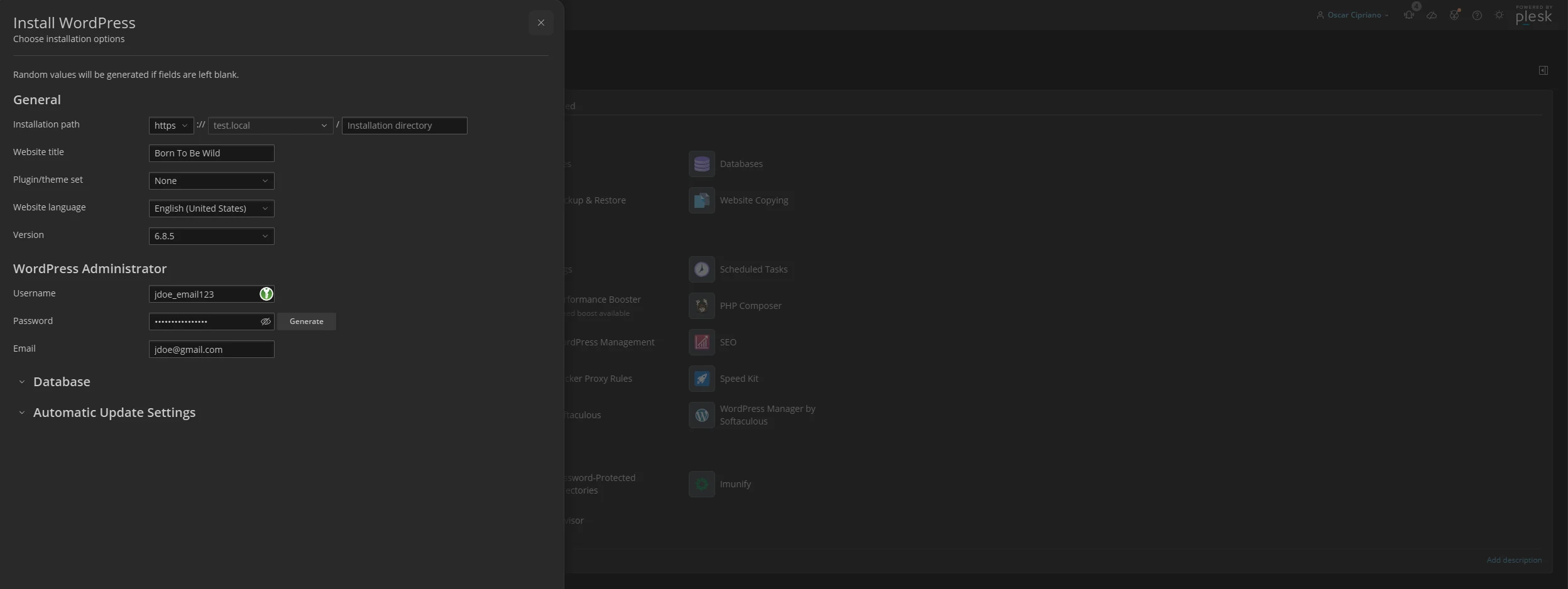 Plesk WordPress Toolkit, one-click WordPress install with staging and security