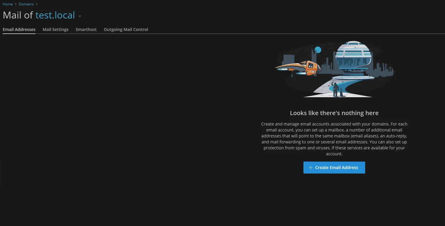 Plesk email accounts, forwarders, autoresponders and webmail for shared hosting